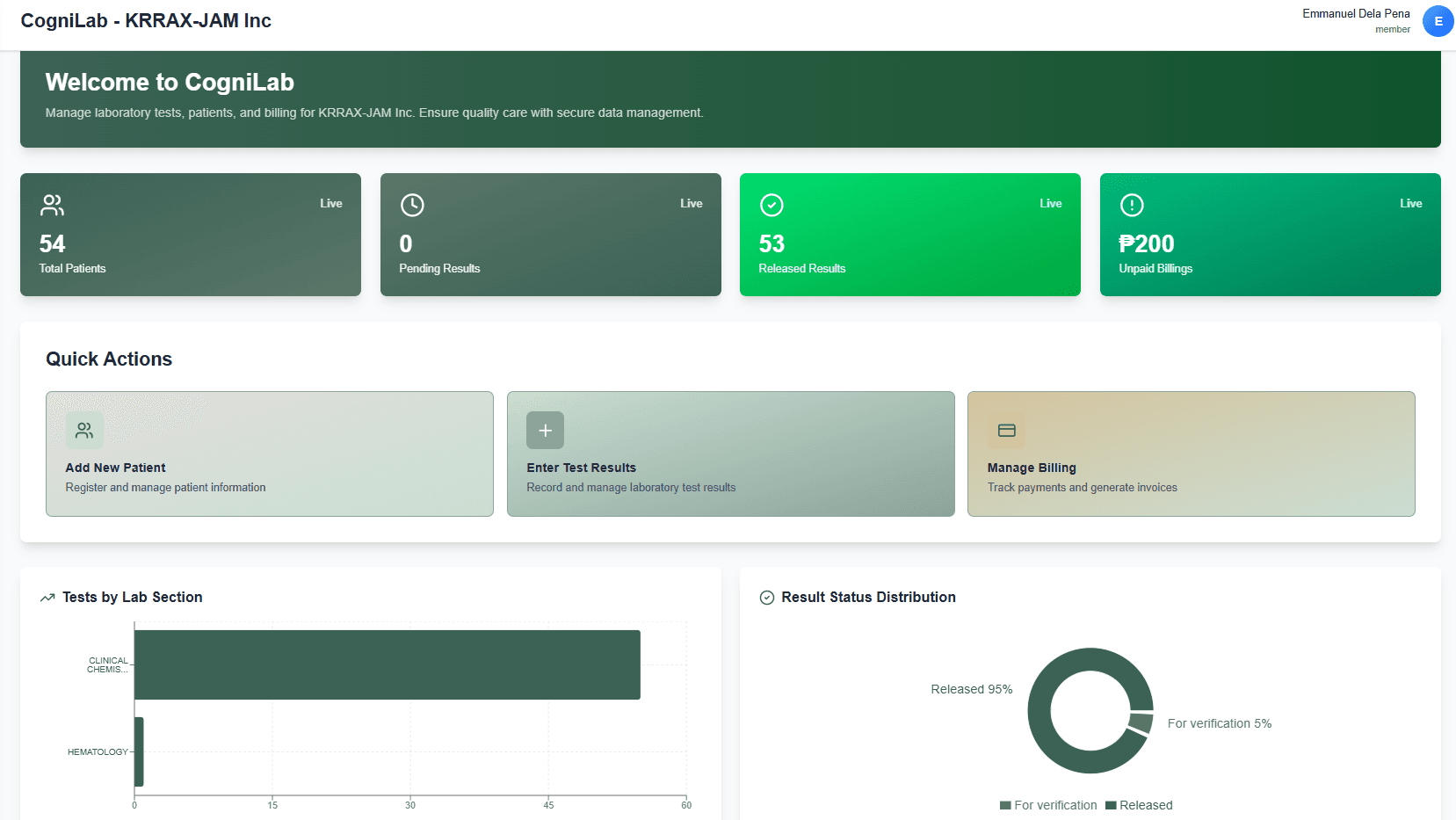 Dashboard Overview screenshot 1