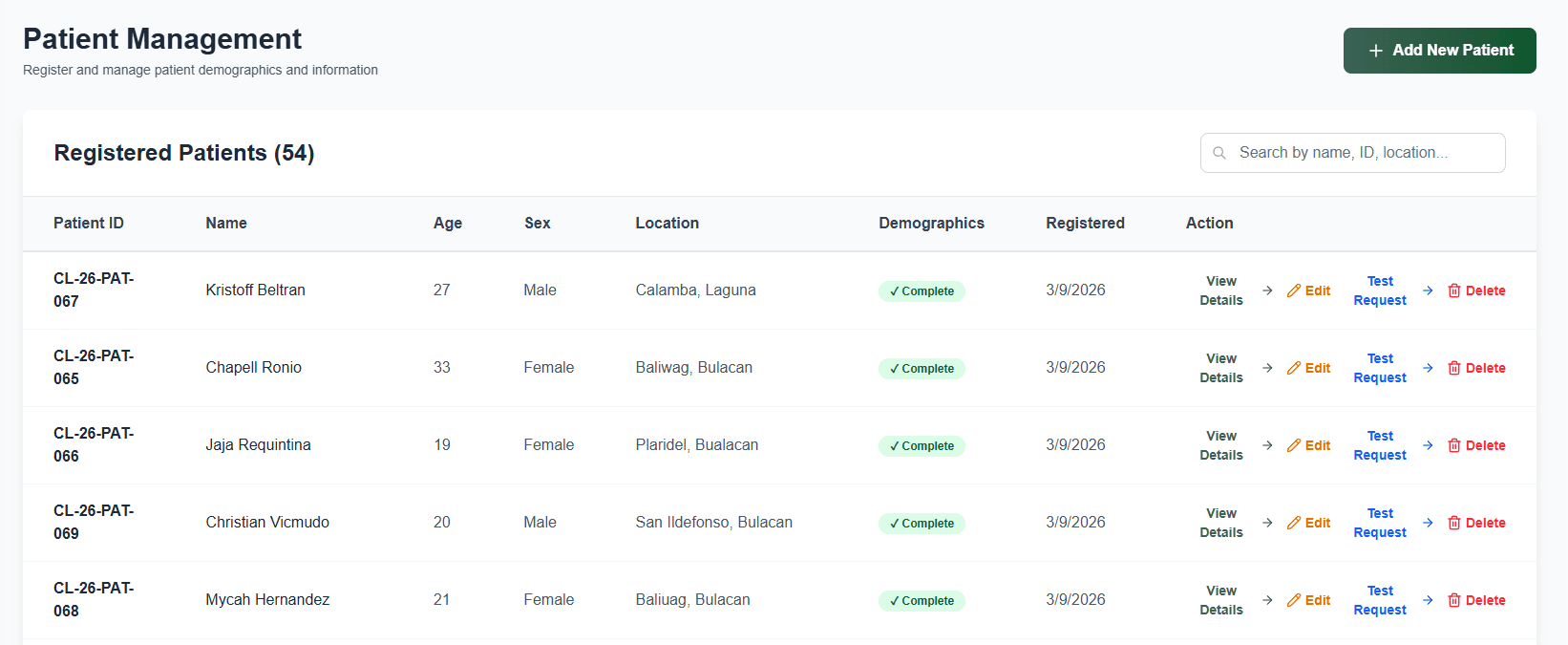 Patient Management screenshot 1