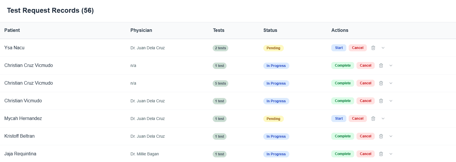 Test Request screenshot 2