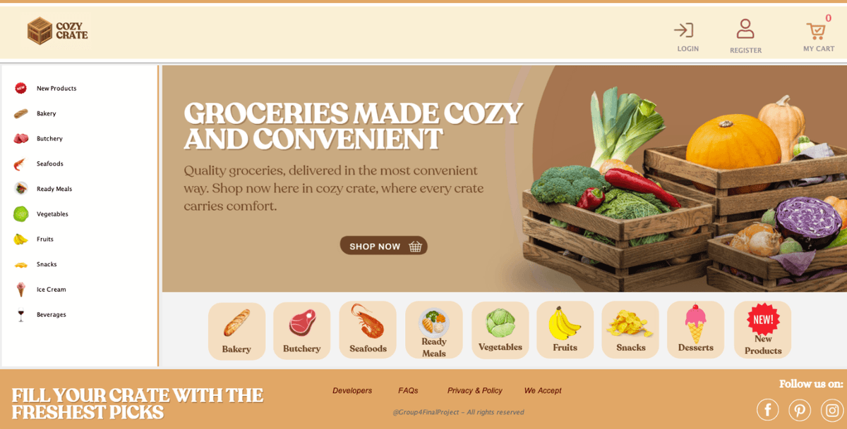 Cozy Crate E-Commerce